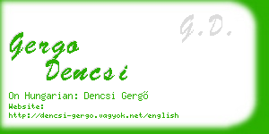 gergo dencsi business card